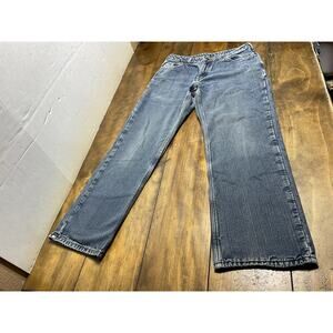 CARHARTT x Womens Flannel Lined Relaxed Fit Blue Jeans Size 8x30